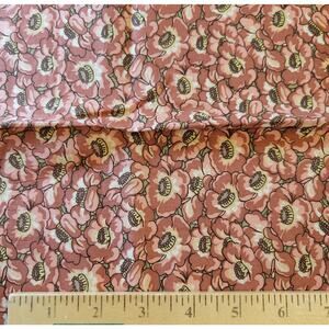 Jo-Ann Floral Fabric 44x45 Pink Poppies 100% Cotton Quilting Sewing Crafts